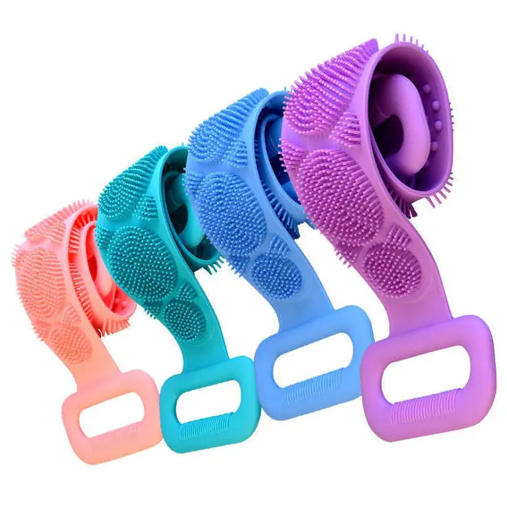 Hot Sell Silicone Bath Body Brush Exfoliating Long Silicone Bath Belt Back Body Scrubber for Shower
Hot Sell Silicone Bath Body Brush Exfoliating Long Silicone Bath Belt Back Body Scrubber for Shower