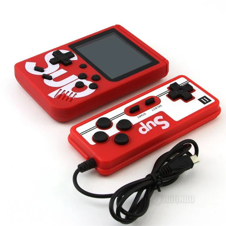 

400 in 1 Game Console 2 Player Game Box Retro FC Handheld Game Consola Sup For Gameboy, Red, blue, green