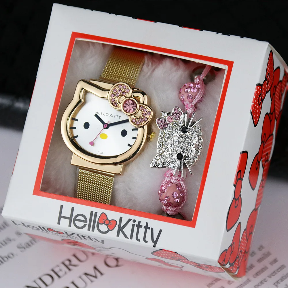 Children's Watch Set 3-piece Bracelet Cat Children's Mesh Belt Student Cartoon Table Children's Gift Quartz Watch
Children's Watch Set 3-piece Bracelet Cat Children's Mesh Belt Student Cartoon Table Children's Gift Quartz Watch