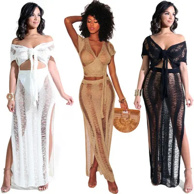 2021 casual women nightclub hollow perspective nightclub knitted skirt beach two piece sets womens clothing
2021 casual women nightclub hollow perspective nightclub knitted skirt beach two piece sets womens clothing