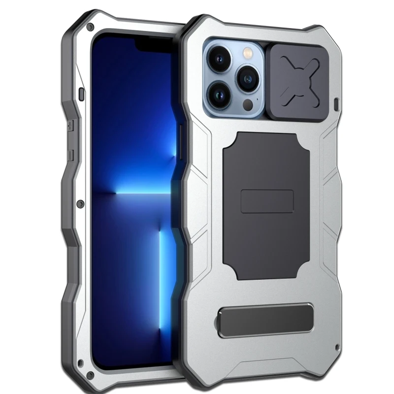 Travel Essentials Shockproof Waterproof Dustproof Metal Case with Holder Cell Phone Case Cover for iPhone 12/13 Series
Travel Essentials Shockproof Waterproof Dustproof Metal Case with Holder Cell Phone Case Cover for iPhone 12/13 Series