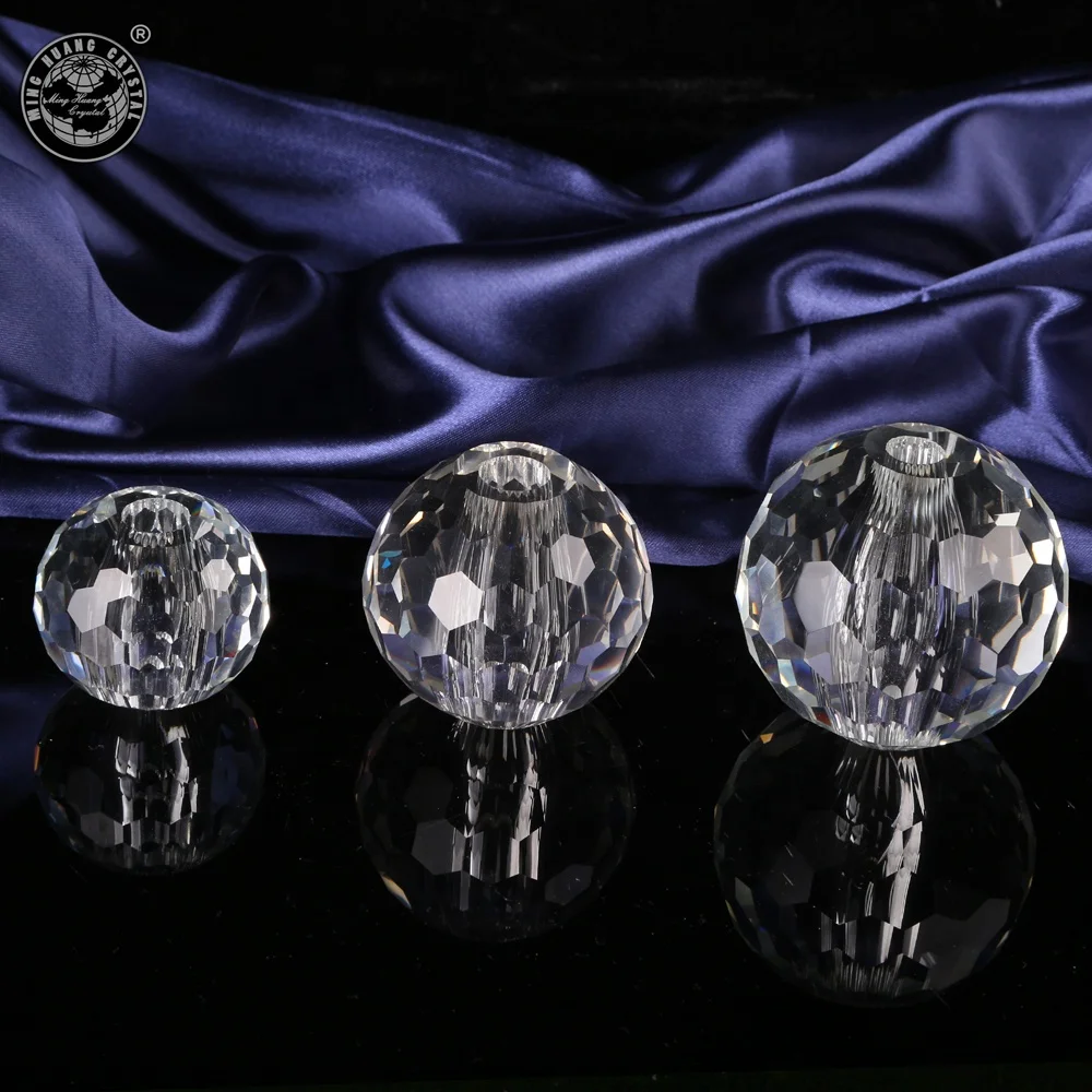 crafts   item mh-l022 clear glass faceted crystal sphere ball