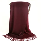 IMF Double Side Solid Color Unisex Natural Cashmere Scarf