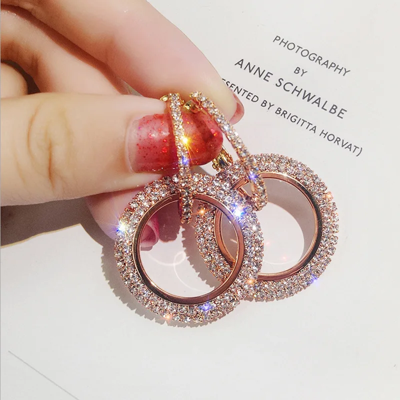 SH585 925 silver needle zircon circle long temperament earrings, Gold/rose gold/silver
SH585 925 silver needle zircon circle long temperament earrings, Gold/rose gold/silver