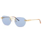 2020 YMO Fashion designer custom gold rimless frames pure titanium sun glasses sunglasses men