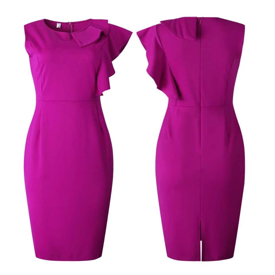 women's Career Dresses Women Sleeveless Ruffle Decoration Midi Bodycon Summer Dress 2021 New Office Lady Elegant Dresses
women's Career Dresses Women Sleeveless Ruffle Decoration Midi Bodycon Summer Dress 2021 New Office Lady Elegant Dresses