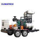 1600Bar 100Lpm Trolly mounted hydro jetting high pressure water jetting cleaning machine