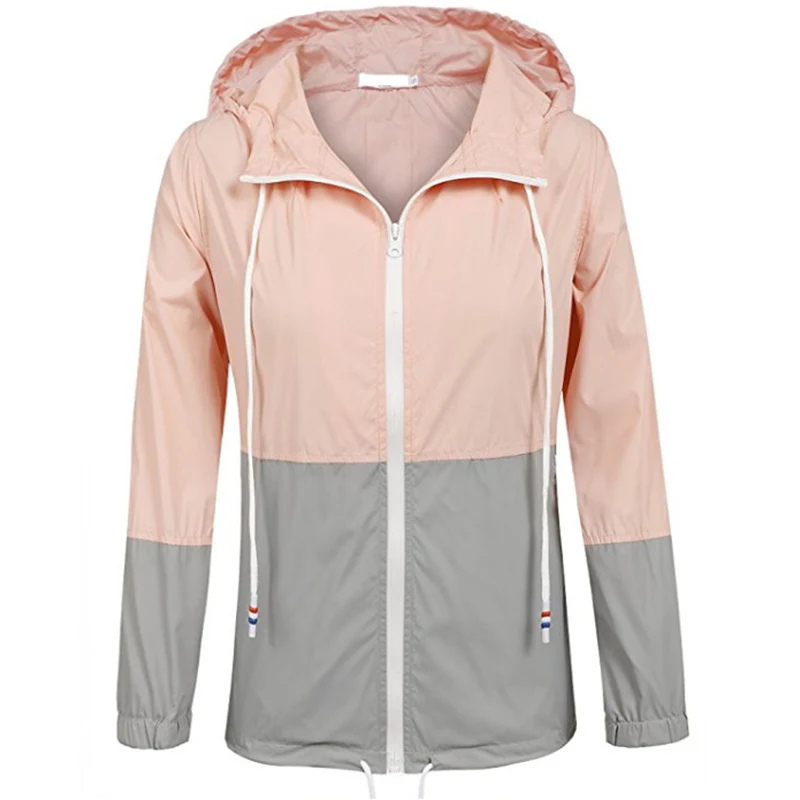 Fashion Women Waterproof Windproof Hooded Coat Ladies Thin Rain Coat Casual Sport Patchwork Jackets, Customized color
Fashion Women Waterproof Windproof Hooded Coat Ladies Thin Rain Coat Casual Sport Patchwork Jackets, Customized color