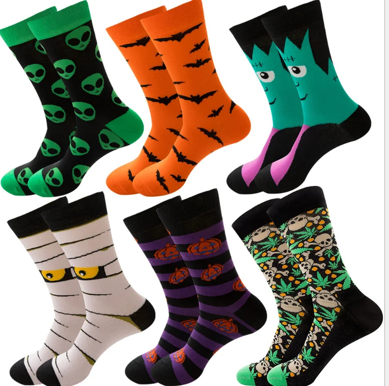 Funny Novelty Cartoon Festival Cotton Customized Trendy Halloween Mens Socks for party
Funny Novelty Cartoon Festival Cotton Customized Trendy Halloween Mens Socks for party