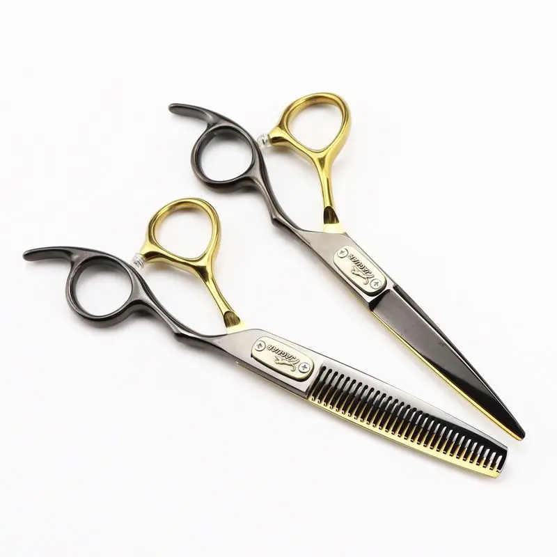 Germany JAGUAR 6.0 inch cutting/thinning hair scissors 9CR 62HRC Hardness black and golden handle with retail gift case
Germany JAGUAR 6.0 inch cutting/thinning hair scissors 9CR 62HRC Hardness black and golden handle with retail gift case