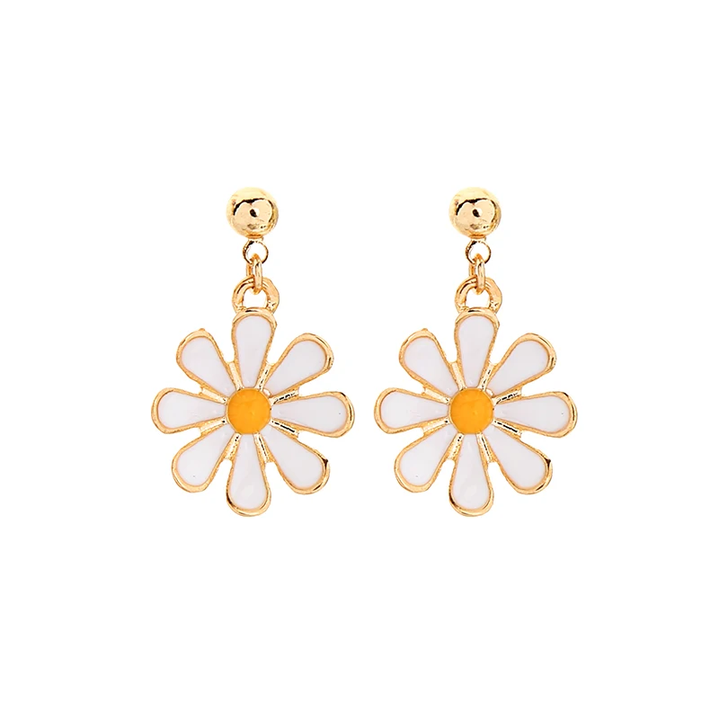 e982198d Fashion New Arrival White Enamel 2 Style Daisy Earring For Girls Korean Earring, Gold
e982198d Fashion New Arrival White Enamel 2 Style Daisy Earring For Girls Korean Earring, Gold