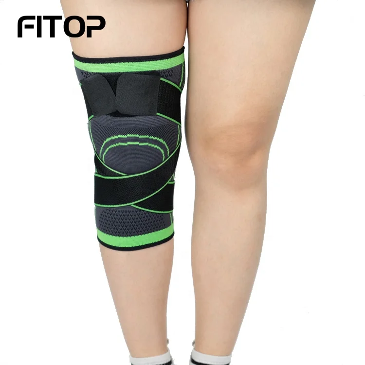 Breathable knee compression support sleeve brace strap adjustable, Green, black, orange
Breathable knee compression support sleeve brace strap adjustable, Green, black, orange