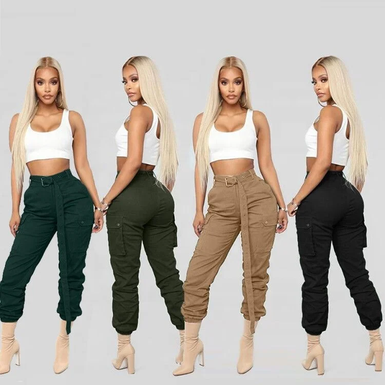 2021 Women Fashion Pocket Belt Straight Trousers Jogger Streetwear Cargo Sweatpants Cargo Pants Women
2021 Women Fashion Pocket Belt Straight Trousers Jogger Streetwear Cargo Sweatpants Cargo Pants Women