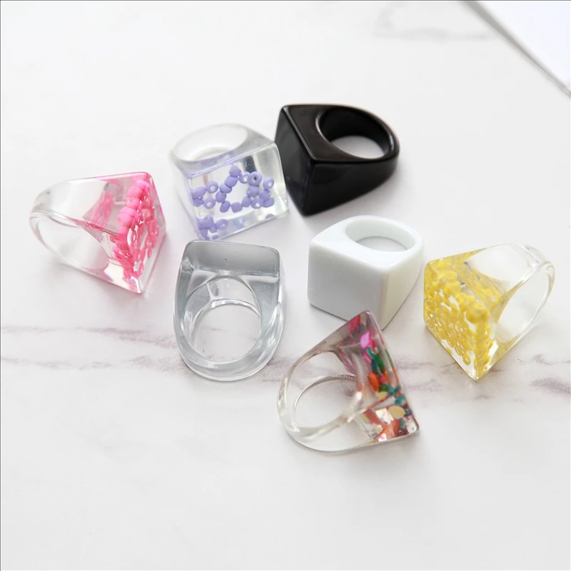 MAXERY Geometric Square Acrylic Resin Rings Set Girls Marble Pattern Colorful Transparent Rings for Men and Women, White, black,transparent
MAXERY Geometric Square Acrylic Resin Rings Set Girls Marble Pattern Colorful Transparent Rings for Men and Women, White, black,transparent