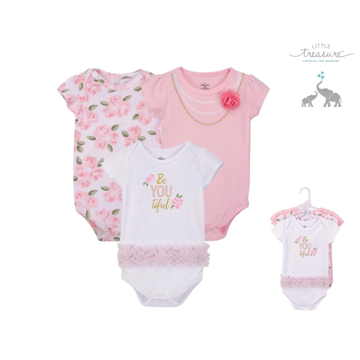2020 Little Treasure Baby Girls Romper Newborn Baby Short Sleeve Bodysuit, Picture shown
2020 Little Treasure Baby Girls Romper Newborn Baby Short Sleeve Bodysuit, Picture shown