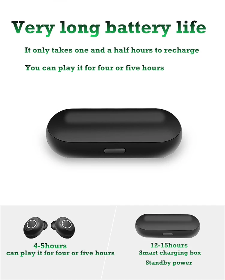 portable wireless earbuds bluetooth touch control earphone - ANKUX.COM