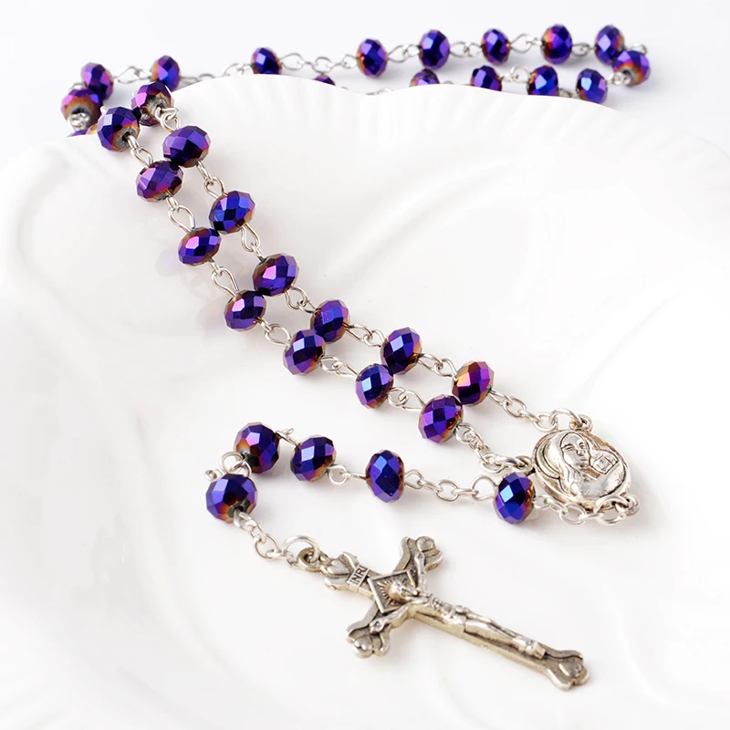 Crystal Rosary Necklace Jesus Cross Necklace Pendant Custom Religious Jewelry Necklace, Colors
Crystal Rosary Necklace Jesus Cross Necklace Pendant Custom Religious Jewelry Necklace, Colors