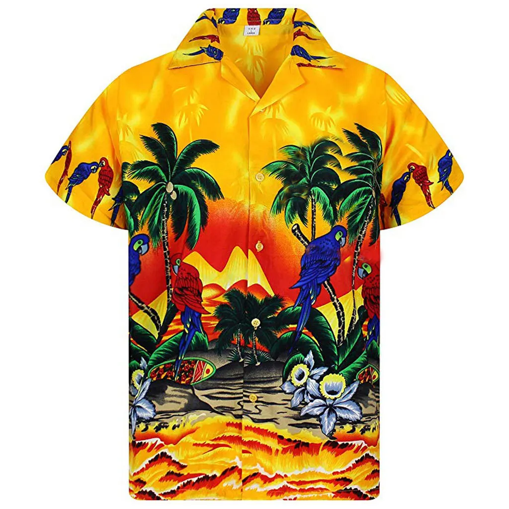 Custom made sublimated collar shirt short sleeve Hawaiian shirt printed for men, Show, all other colors and designs could be customized
Custom made sublimated collar shirt short sleeve Hawaiian shirt printed for men, Show, all other colors and designs could be customized