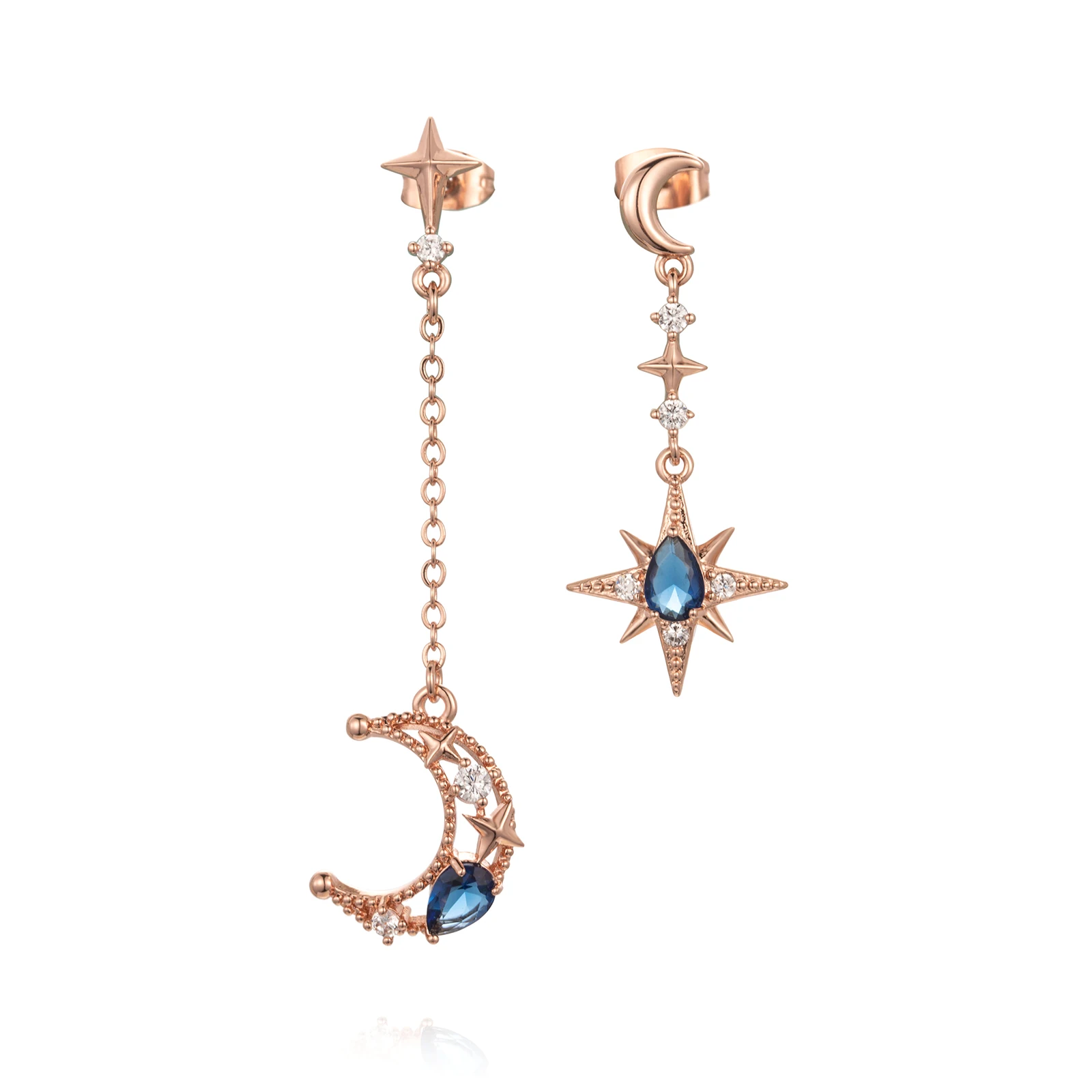 Loftily New Exquisite Jewelry Women Rose Gold Plated Crystal Earring Irregular Moon Star Drop Earring, Rose gold color
Loftily New Exquisite Jewelry Women Rose Gold Plated Crystal Earring Irregular Moon Star Drop Earring, Rose gold color