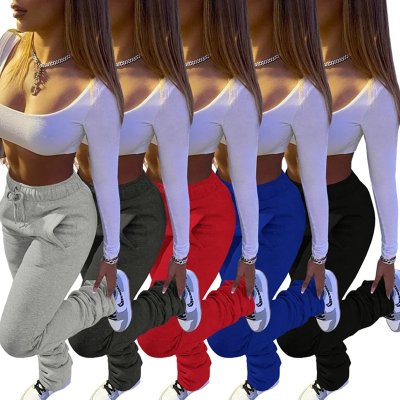 Drawstring Thick Stacked Sweatpants With Pockets Women, Gray, black, red, blue, dark gray, orange, khaki, pink, green
Drawstring Thick Stacked Sweatpants With Pockets Women, Gray, black, red, blue, dark gray, orange, khaki, pink, green