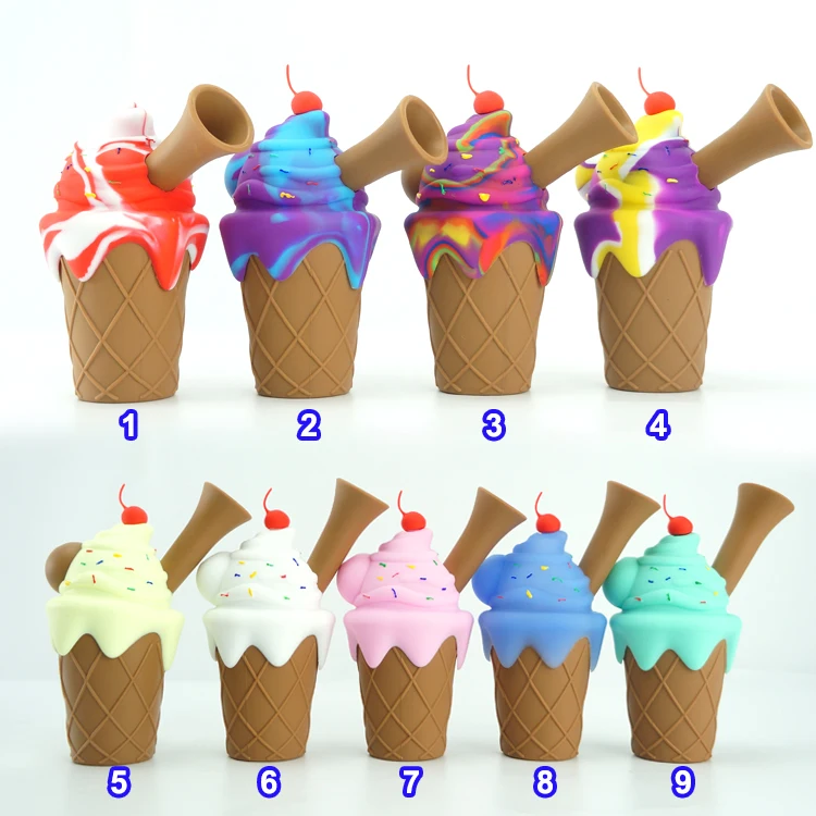 BEYOU Hot Selling Ice Cream Silicone Pipe Glass Herb Weed Water Smoking Accessories Silicone Water Pipe Smoking With Banger
BEYOU Hot Selling Ice Cream Silicone Pipe Glass Herb Weed Water Smoking Accessories Silicone Water Pipe Smoking With Banger