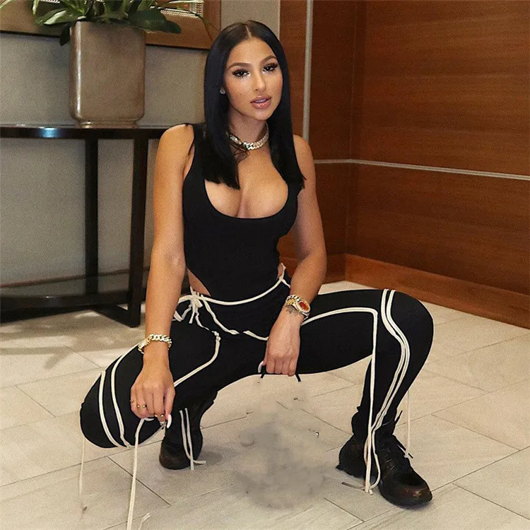 Europe and America lace up fashion high waist ankle banded trendy bodycon trousers casual trousers for women
Europe and America lace up fashion high waist ankle banded trendy bodycon trousers casual trousers for women