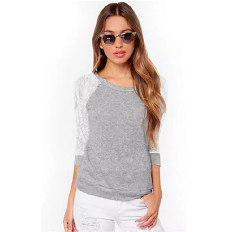 Korean fashion long sleeve lace stitching round collar women's hoodie hollow out T-shirt Hot sale tops for women ladies t shirts
Korean fashion long sleeve lace stitching round collar women's hoodie hollow out T-shirt Hot sale tops for women ladies t shirts