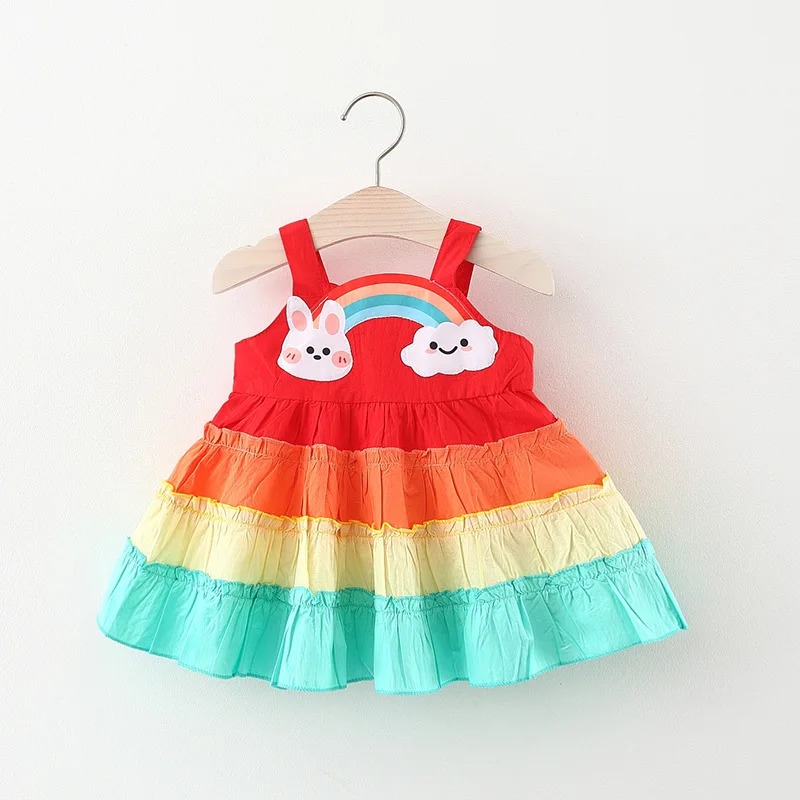 2021 Summer new girl sleeveless cartoon rainbow cloud princess dress clothing for kids
2021 Summer new girl sleeveless cartoon rainbow cloud princess dress clothing for kids