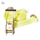 10000 lbs yellow ratchet straps tie down straps with double j hook