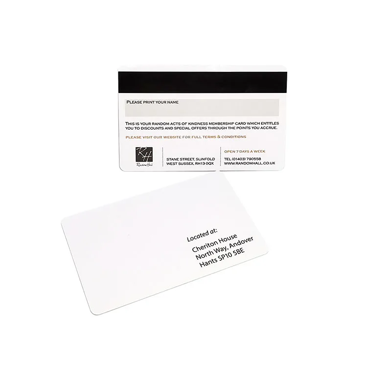 custom design plastic loyalty card magnetic stripe card printing