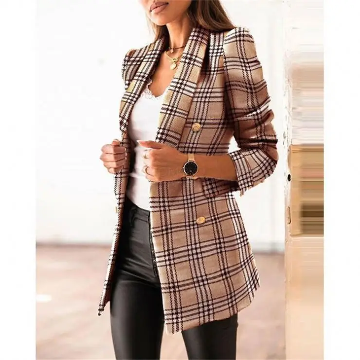 JENNY Best Seller Print Jacket Plus Size Coats Ladies Women Plaid Long Sleeve Double-Breasted Blazers Ladies Women
JENNY Best Seller Print Jacket Plus Size Coats Ladies Women Plaid Long Sleeve Double-Breasted Blazers Ladies Women