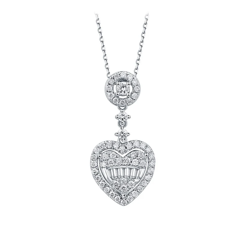 2021 new arrival fashion jewelry 18k solid heart shape diamond pendant necklace for women
2021 new arrival fashion jewelry 18k solid heart shape diamond pendant necklace for women