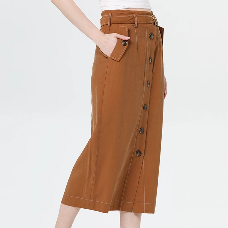 Fashion Ladies Clothing Button Down Belted Midi Long 2 piece Pencil Skirts set for Womans
Fashion Ladies Clothing Button Down Belted Midi Long 2 piece Pencil Skirts set for Womans