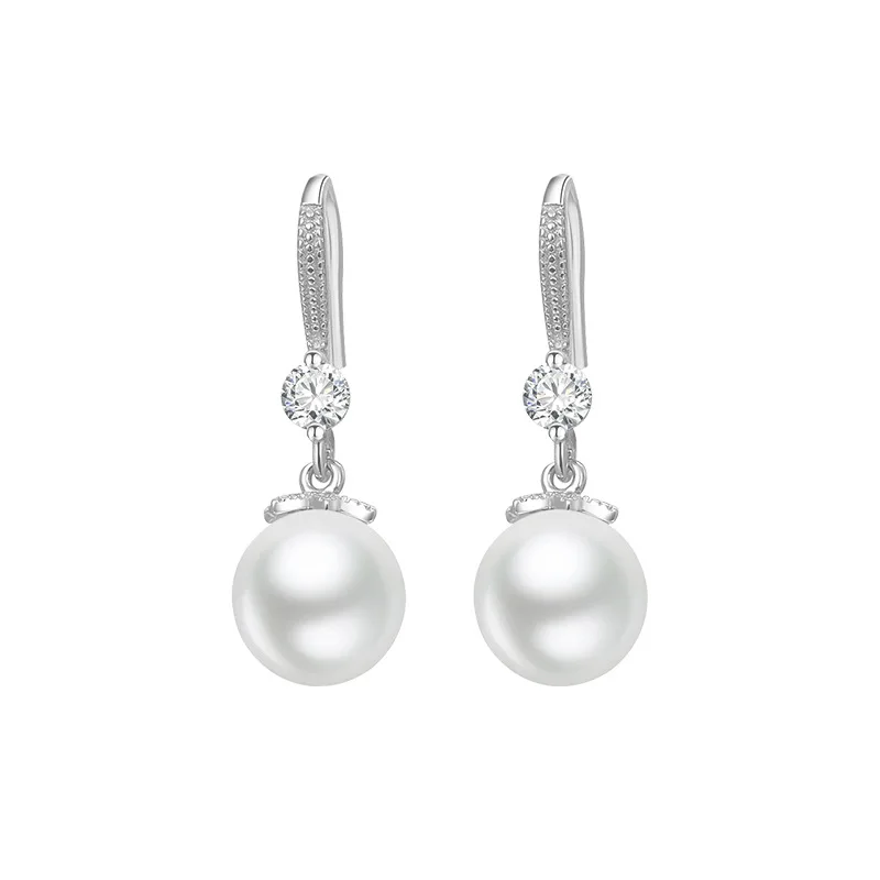 Sterling Silver Round Stud Earrings Shell Pearl Earrings 5A Cubic Zirconia 12mm Pearl Elegant Jewelry for Gifts
Sterling Silver Round Stud Earrings Shell Pearl Earrings 5A Cubic Zirconia 12mm Pearl Elegant Jewelry for Gifts