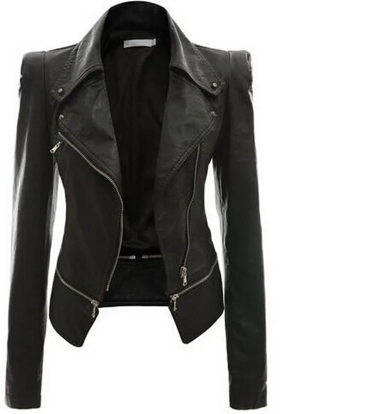 NEW Punk Women Faux Leather Jacket 2021 COOL Ladies black Motorcycle slim fit Coat Autumn Outerwear Coats bomber black plus size
NEW Punk Women Faux Leather Jacket 2021 COOL Ladies black Motorcycle slim fit Coat Autumn Outerwear Coats bomber black plus size