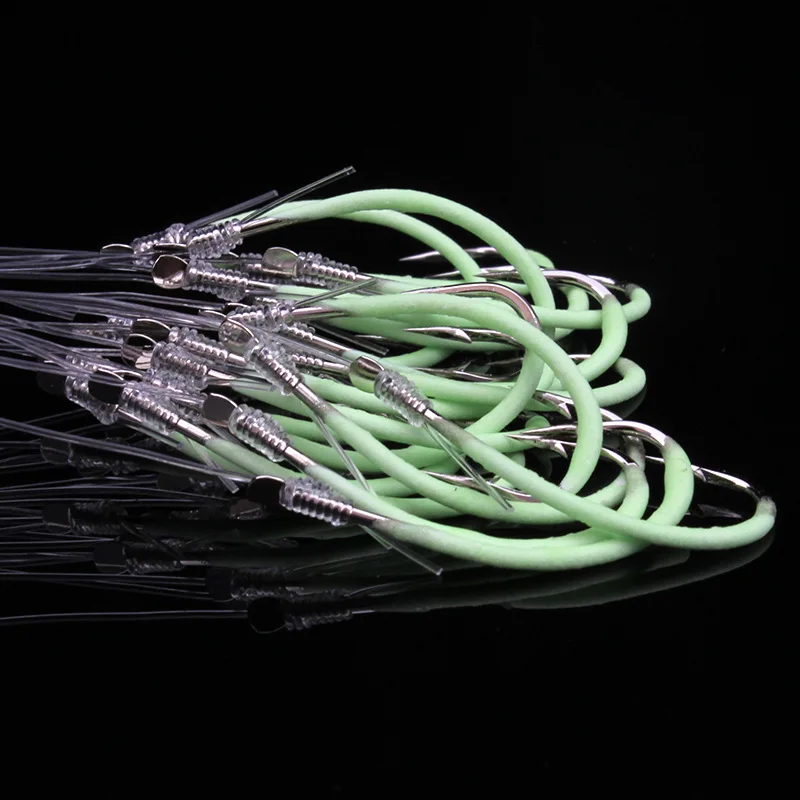 Wholesale luminous hook string hook 12#-30# freshwater fish single hook group 
Wholesale luminous hook string hook 12#-30# freshwater fish single hook group