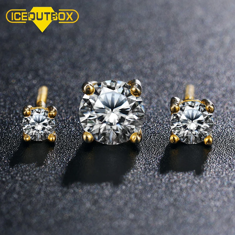 3mm 4mm 6mm Moissanite Stud Earring Latest Fashion 18K Gold Plated Earring Classic Four Claws Stud Earring, Gold/silver
3mm 4mm 6mm Moissanite Stud Earring Latest Fashion 18K Gold Plated Earring Classic Four Claws Stud Earring, Gold/silver
