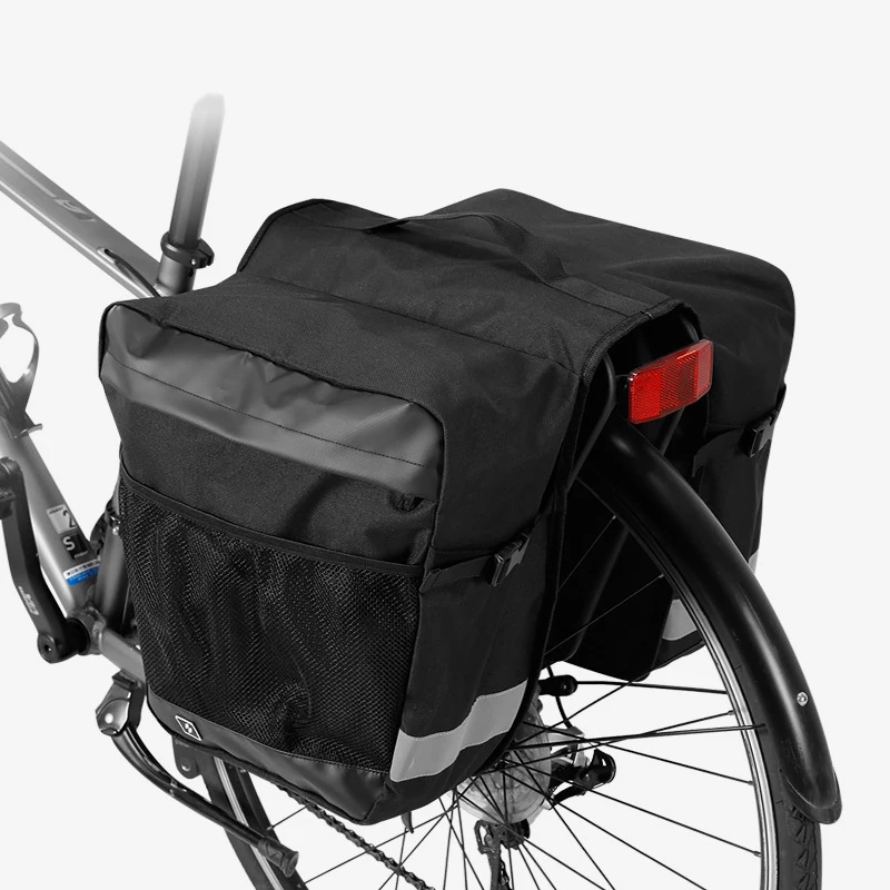 Large-capacity bicycle transportation bag long-distance cycling luggage carrier bike rear rack pannier bag, Black
Large-capacity bicycle transportation bag long-distance cycling luggage carrier bike rear rack pannier bag, Black