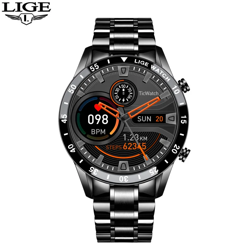 LIGE 0189 hot sell China men smart watch floral design steel Strap Waterproof heart rate storage sports wrist watch
LIGE 0189 hot sell China men smart watch floral design steel Strap Waterproof heart rate storage sports wrist watch
