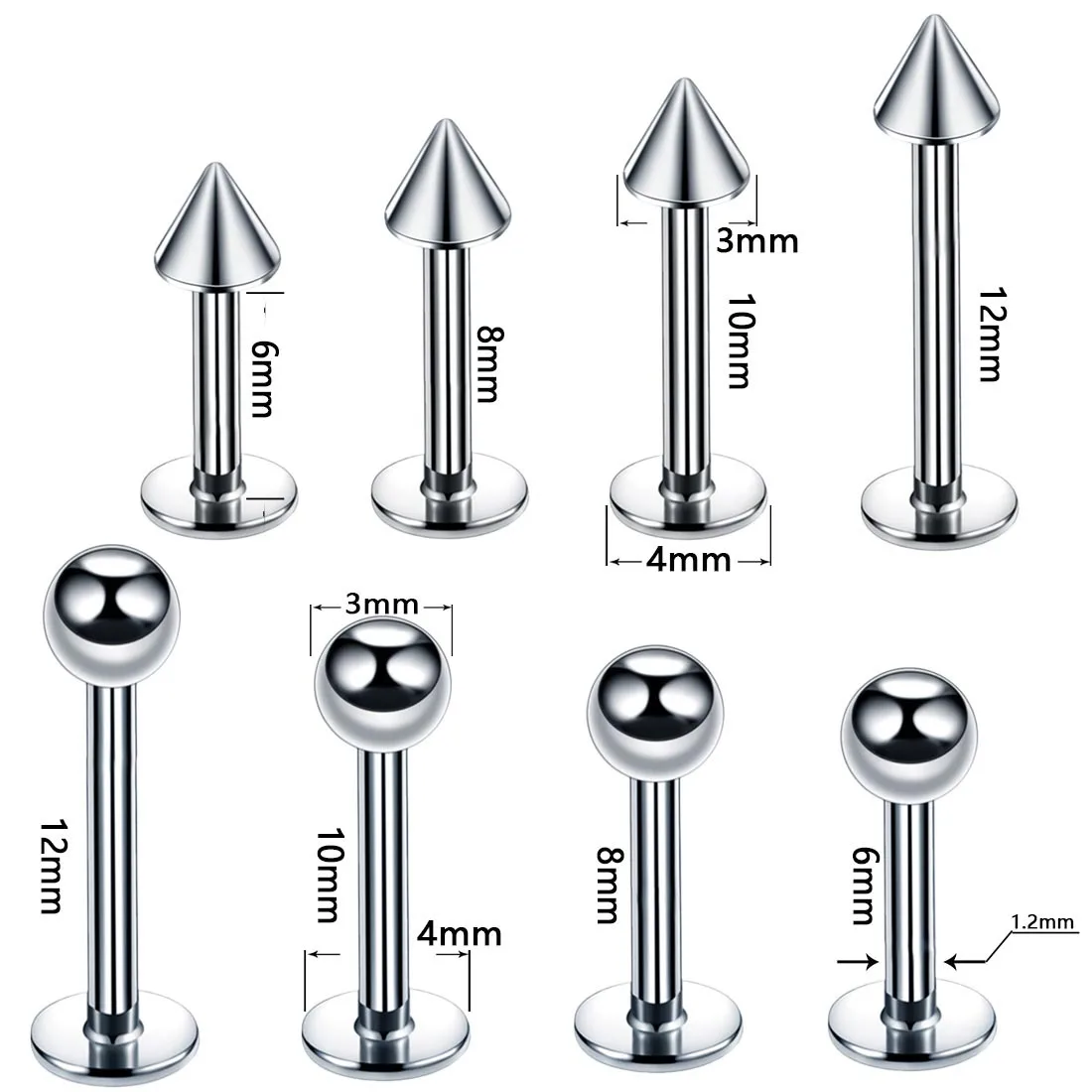ASTM F136 Titanium Stud Lip Piercing Labret Fashion Earring Piercing With Sharp And Ball Piercing Body Jewelry
ASTM F136 Titanium Stud Lip Piercing Labret Fashion Earring Piercing With Sharp And Ball Piercing Body Jewelry