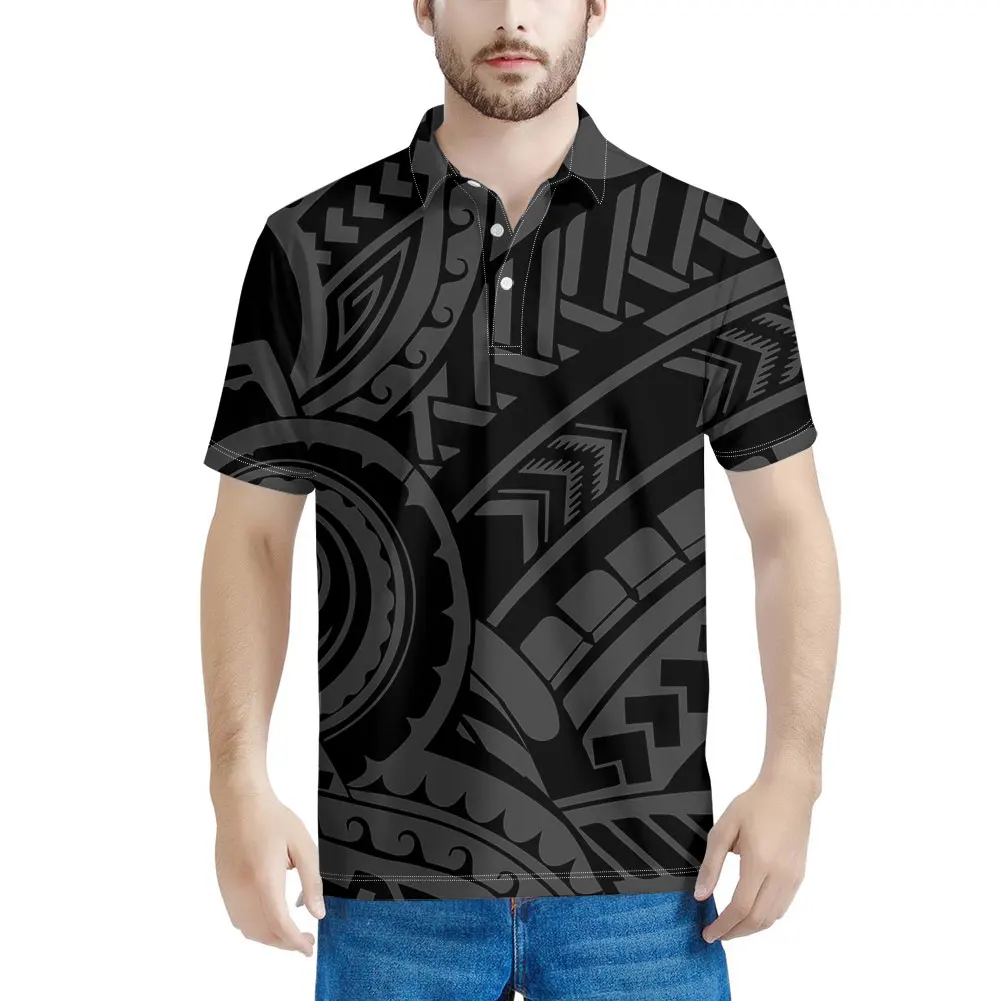 High Quality Polo Shirt Wholesale Men Clothes Short Sleeve Polo T Shirt Custom Digital Print Mens Polynesia style black print CS
High Quality Polo Shirt Wholesale Men Clothes Short Sleeve Polo T Shirt Custom Digital Print Mens Polynesia style black print CS