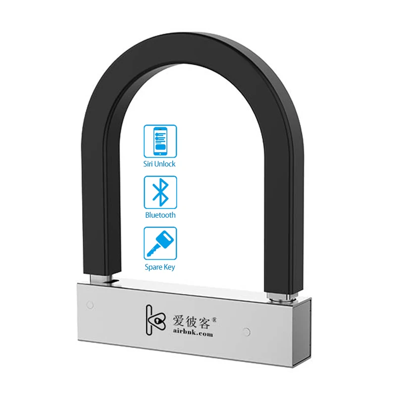 Anti-theft Waterproof Smart Bicycle Lock with Key Bt Smart Phone Control U Type Lock Motorcycle Bike Lock, Black
Anti-theft Waterproof Smart Bicycle Lock with Key Bt Smart Phone Control U Type Lock Motorcycle Bike Lock, Black