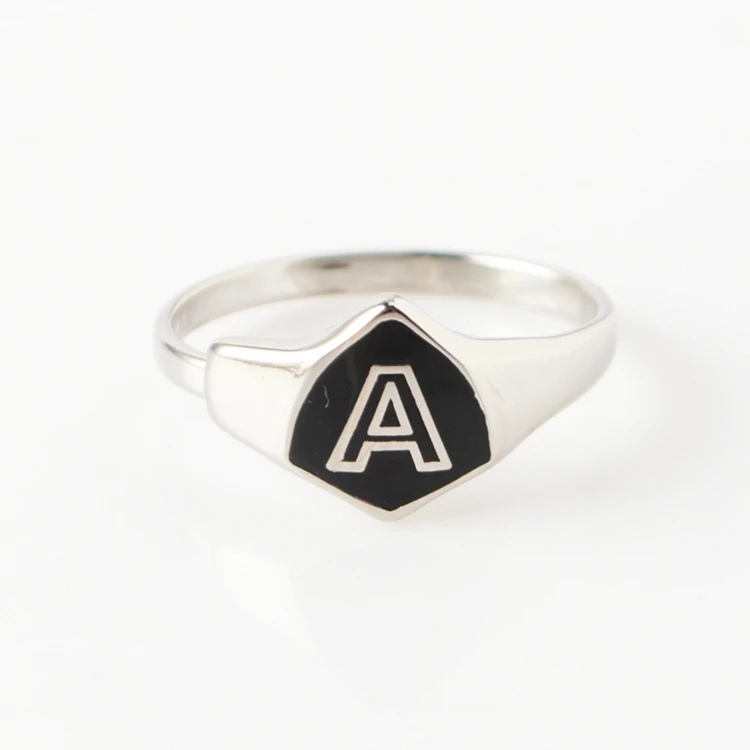 Vintage enamel initial letter adjustable ring wholesale china black jewelry stainless steel rings, Black, white, blue, yellow, red, pink, green, colorful, multi
Vintage enamel initial letter adjustable ring wholesale china black jewelry stainless steel rings, Black, white, blue, yellow, red, pink, green, colorful, multi