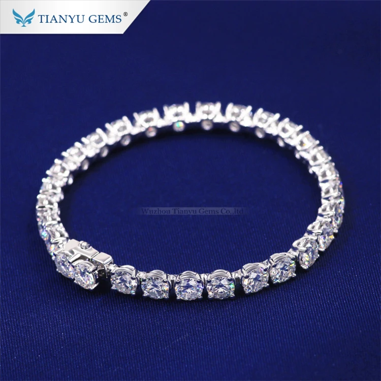 Tianyu gems luxury jewelry 10K white round moissanite gold tennis bracelet for women
Tianyu gems luxury jewelry 10K white round moissanite gold tennis bracelet for women
