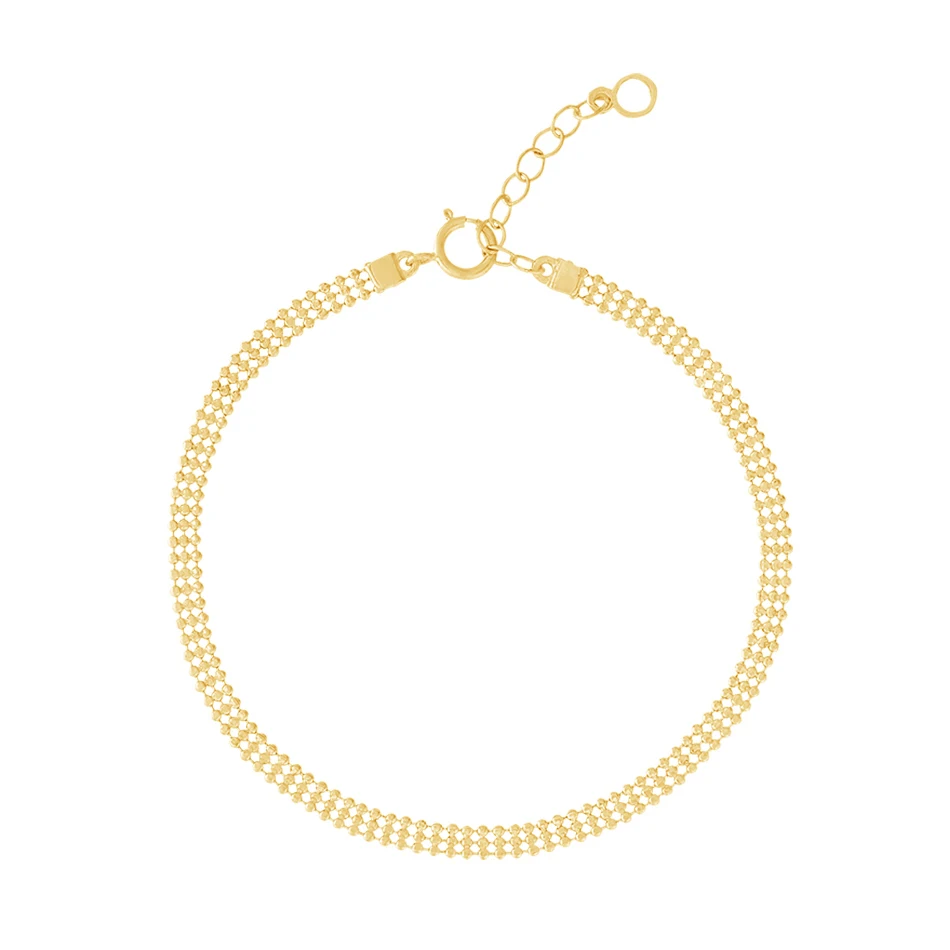 Trendy Band Simple 925 Sterling Silver Rose Gold Plated Triple Beaded Chain simple Bracelet for women, Customized color
Trendy Band Simple 925 Sterling Silver Rose Gold Plated Triple Beaded Chain simple Bracelet for women, Customized color