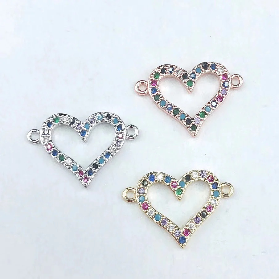 Multicolor Cubic Zirconia Micro Pave Charm Heart Shape Connector Cz Jewelry Component Wholesale
Multicolor Cubic Zirconia Micro Pave Charm Heart Shape Connector Cz Jewelry Component Wholesale