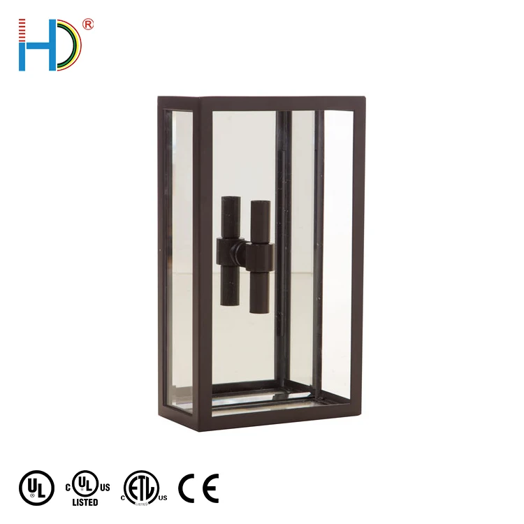 Modern Contemporary Hotel Indoor Pottery Bronze Clear Glass Wall Lamp