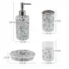 Mosaic Glass Bathroom Tumbler Toothbrush Holder Bath room Accessories Decor