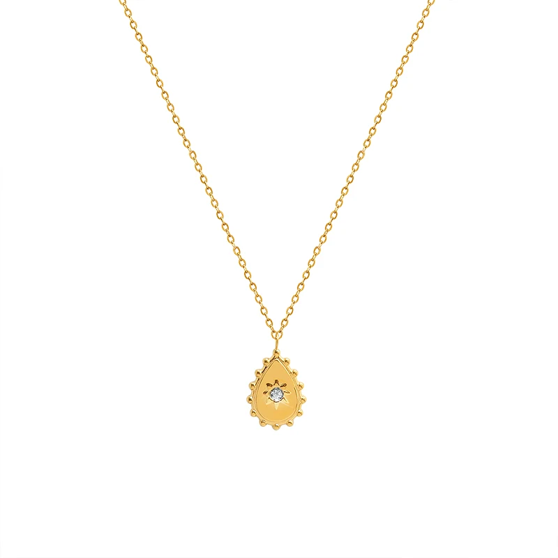 Retro wind water drop eight star zircon necklace female clavicular chain titanium steel light luxury jewelry
Retro wind water drop eight star zircon necklace female clavicular chain titanium steel light luxury jewelry