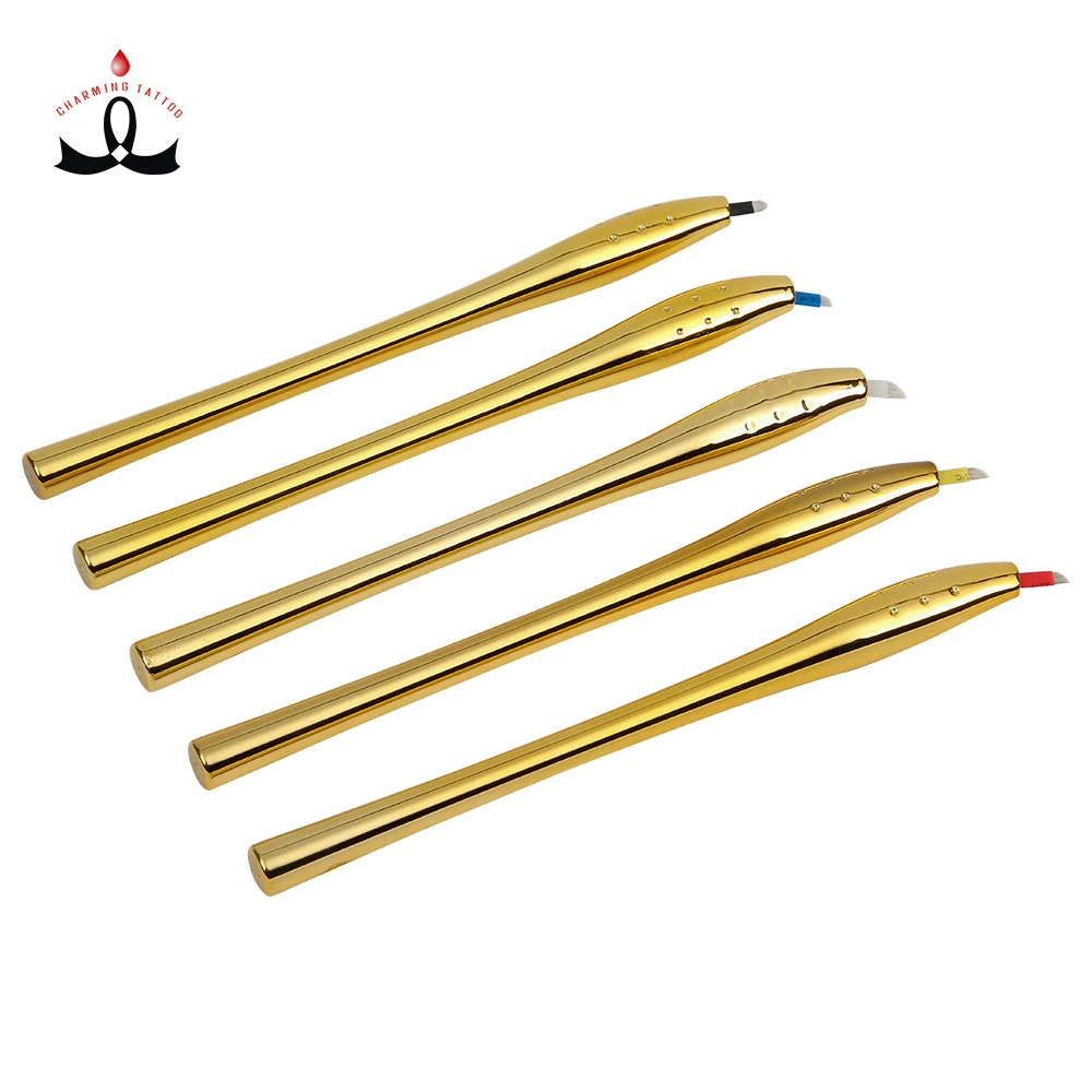 PMU Handmade tattoo gun Golden Luxury Disposable Microblading Manual Pen Hand Tool With Blister Package
PMU Handmade tattoo gun Golden Luxury Disposable Microblading Manual Pen Hand Tool With Blister Package